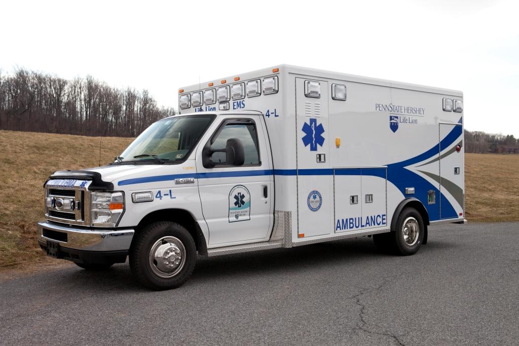 One of Penn State Health's Life Lion ambulances