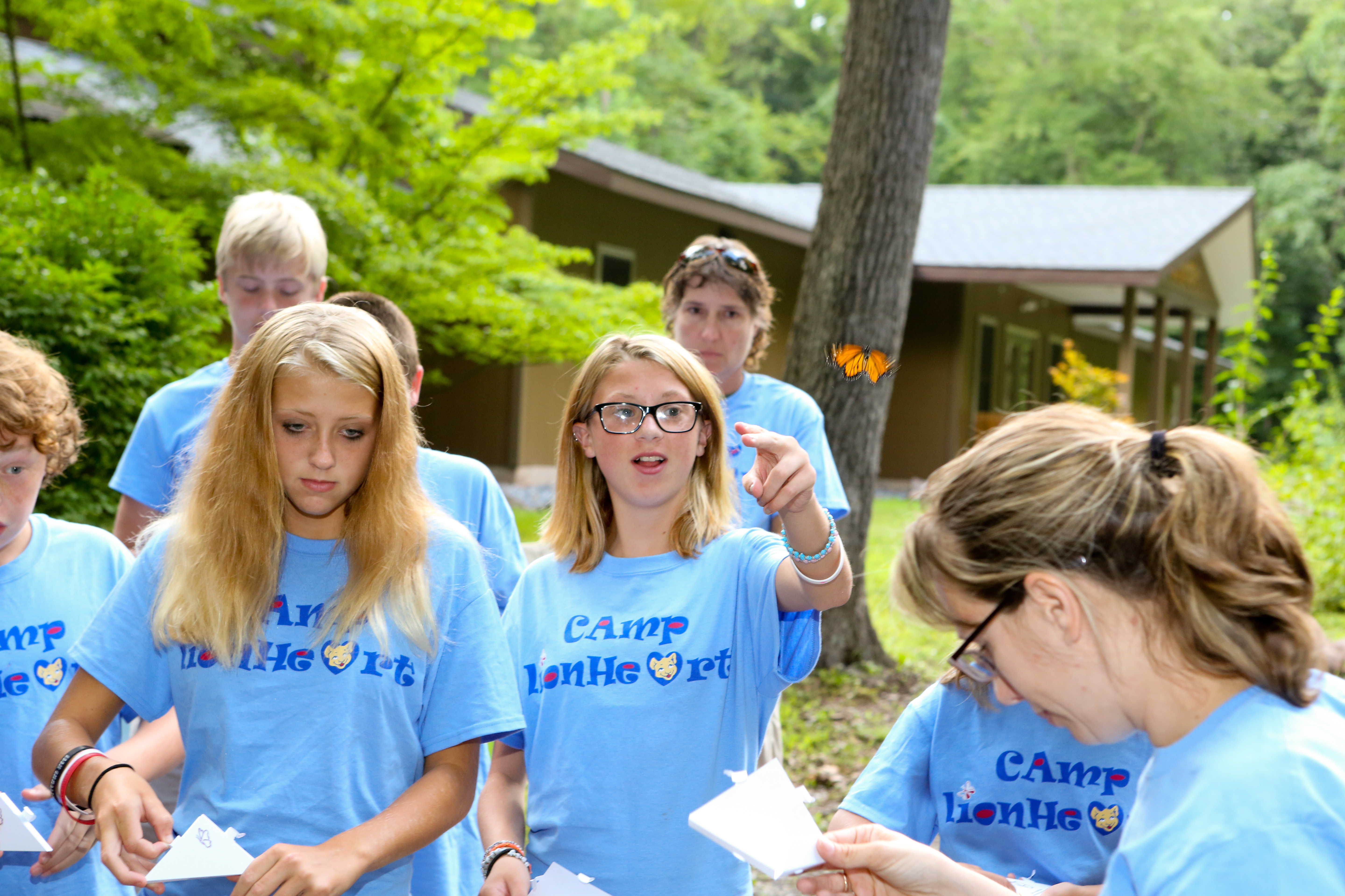 Butterfly release at Camp Lionheart