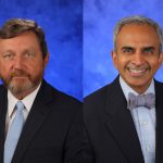 Side-by-side headshots of Dr. Robert Harbaugh and Dr. Krish Sathian.