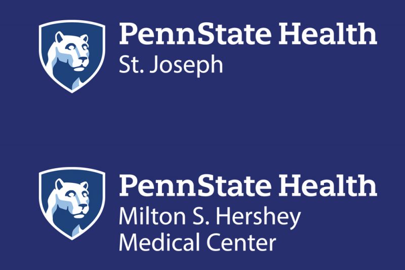 The logos for Penn State Health St. Joseph and Penn State Health Milton S. Hershey Medical Center