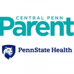 The Central Penn Parent logo is stacked just above the Penn State Health logo.