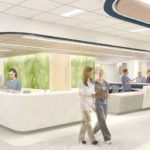 A rendering shows the Emergency Department nurses’ station. The expansion project is slated for completion in spring 2020.