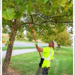 A collage of photos show various employees of Penn State Health. Clockwise from top-left is a male physician examining a newborn; a male Facilities team member trimming a tree, a female Human Resources employee on the phone, a male security guard, a female senior technical specialist in the Automated Testing Lab and a male Cancer Institute physician.