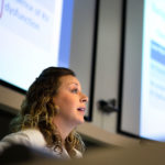Lisa Domaradzki, a Pulmonary/Critical Care Medicine Fellow, gives an oral presentation at Resident and Fellow Research Day 2019 at Penn State College of Medicine.