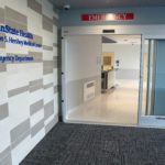 The entrance to an emergency department.