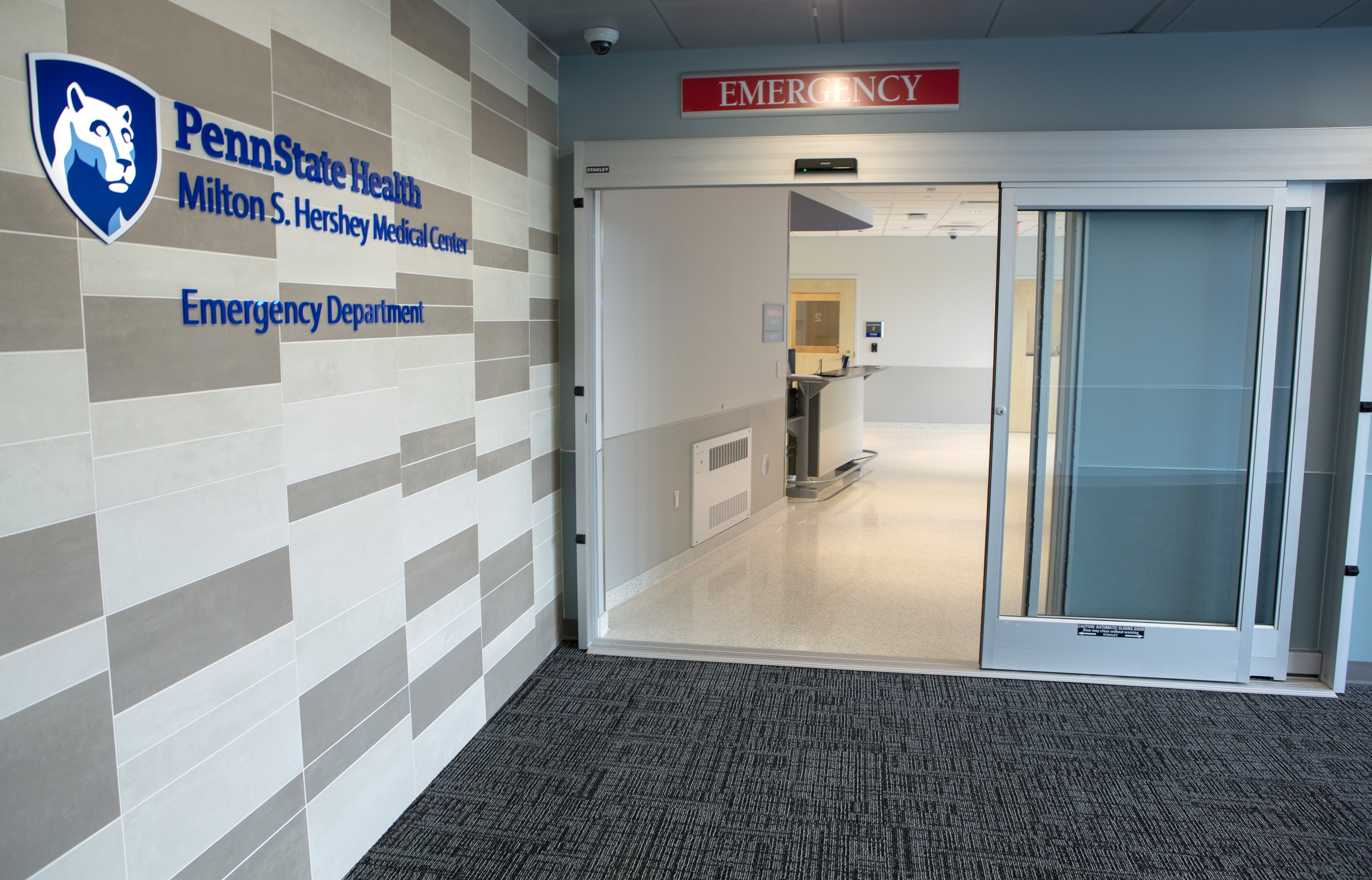 The entrance to an emergency department.