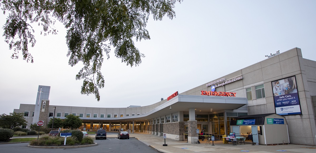 Exterior photo of Penn State Health St. Joseph Medical Center.