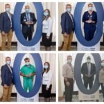 Hershey Medical Center President Deb Berini and Director Patient Safety Steve Mrozowski honored the 2019-2020 Patient Safety and Reliability individual award winners. (Not shown, Leonard Shamus)