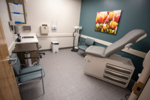 An exam room in a doctor's office