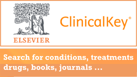 Elsevier tree logo with ClinicalKey: Search for conditions, treatments, drugs, books, journals