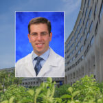 A head and shoulders professional portrait of Dr. Ian Paul against a background image of Penn State College of Medicine.