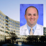 A professional headshot of Dr. Kevin Rakszawski, wearing a white coat, is superimposed over an image of the Hershey Medical Center crescent office building.