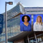 Portraits of Dr. Jennifer Booth and Dr. Tiffany Whitcomb are shown against an image of Hershey Medical Center.