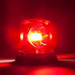 Close-up of a light on top of an emergency vehicle.