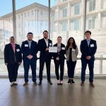 (Left to right) Penn State students Laraib Mazhar, Noah Yeagley, Seth Wilkinson, Belle Peterson, Deepa Kadidahl, and Andrew Yeich competed in the Emory Morningside Global Health Case Competition in Atlanta on March 18.