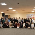 A group of medical students at Penn State College of Medicine gather for a group photo at a community outreach event on Saturday, Jan. 28 in Lykens.