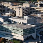 Penn State Health Milton S. Hershey Medical Center and Penn State College of Medicine seen from the air
