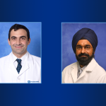 Two side-by-side male doctor portraits