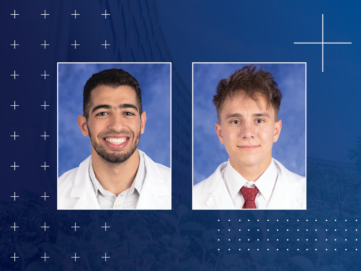 (Left to right) Ahmed Abdeen and Andrew Yeich from Penn State College of Medicine have been selected for Fulbright-Fogarty Fellowships in Public Health.