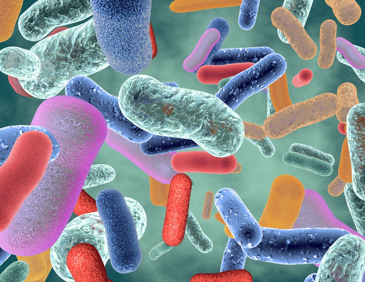 Decorative art image depicting various bacteria.