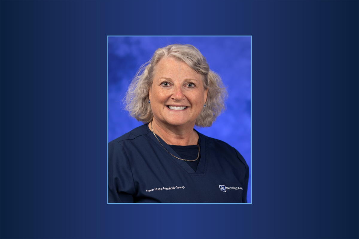 Portrait of Liz Ramirez wearing Penn State Health scrubs.