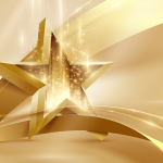 Illustration shows a star and sweeping curves.