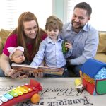 Peter and Abbie Kostishak spend time with their children, 4-year-old Zachary and 1-year-old Julia in their Hummelstown home on Friday, Feb. 24, 2023.