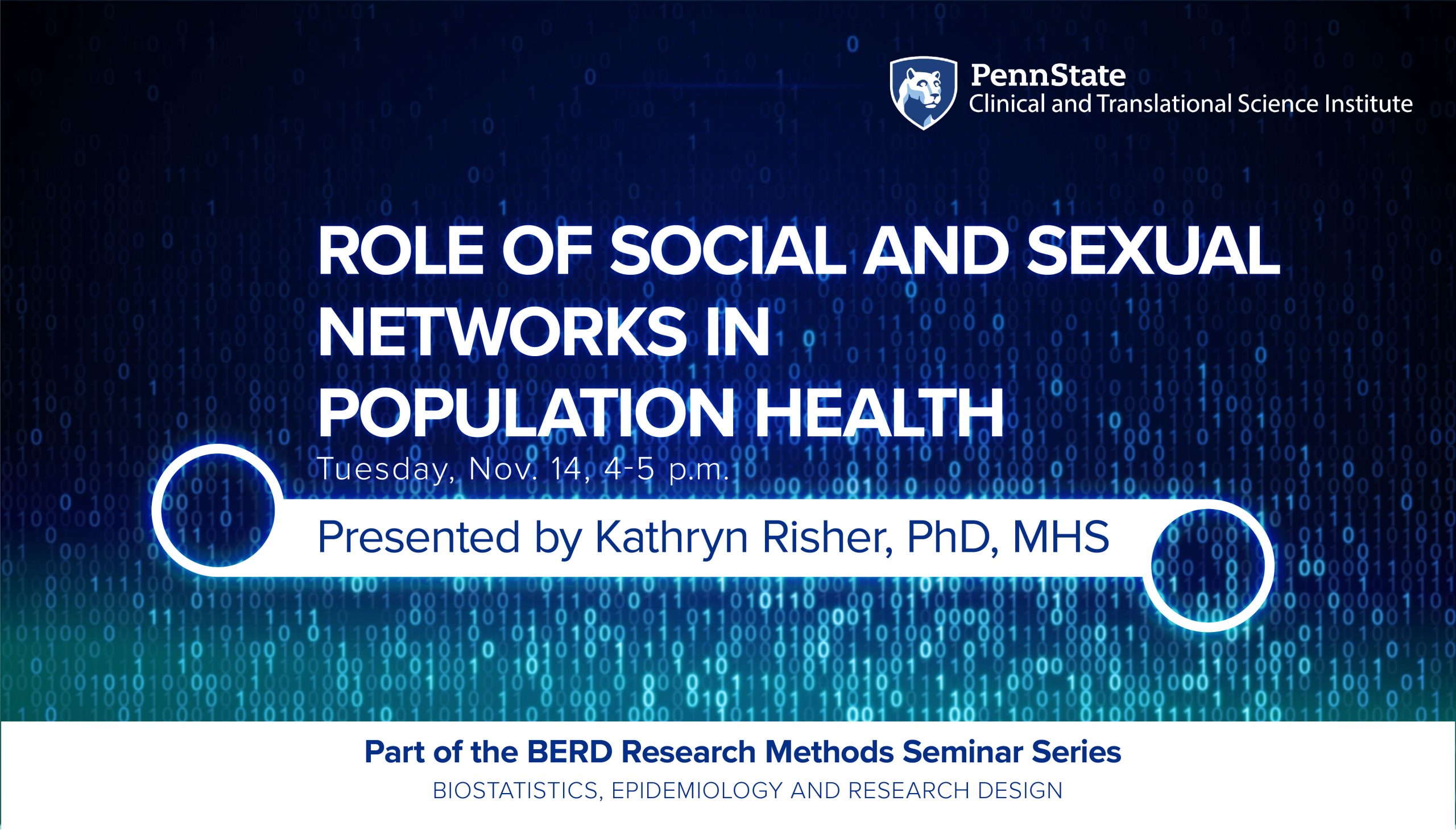 Role of Social and Sexual Networks in Population Health presented by Kathryn Risher, PhD, MHS