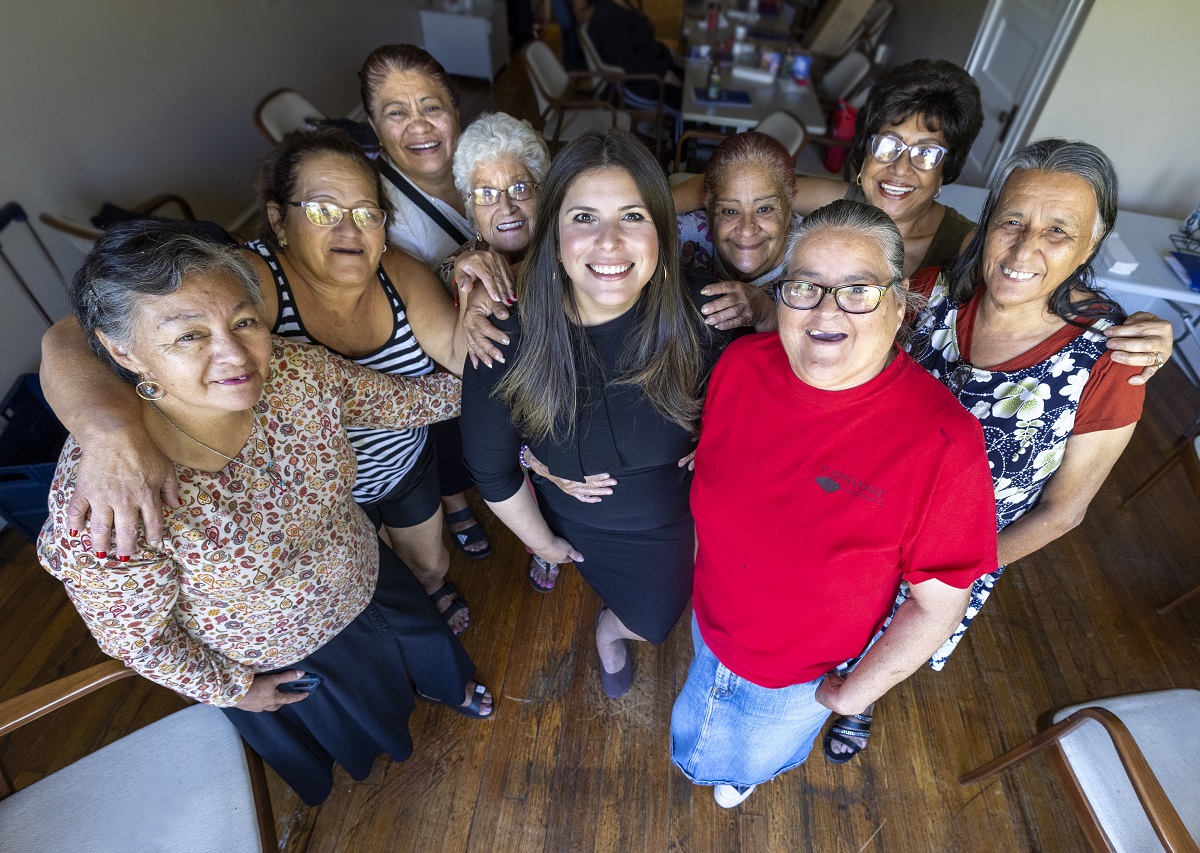 Sol Rodríguez-Colón, center, seen here with women from the Latino Hispanic American Community Center in Harrisburg, helps communities of central Pennsylvania in the fight against cancer by arming them with education and resources to prevent and seek screening or treatment for the disease.