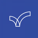 Everbridge Logo: Outlined, curved checkmark