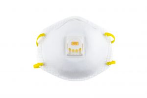N95 mask against a white background.