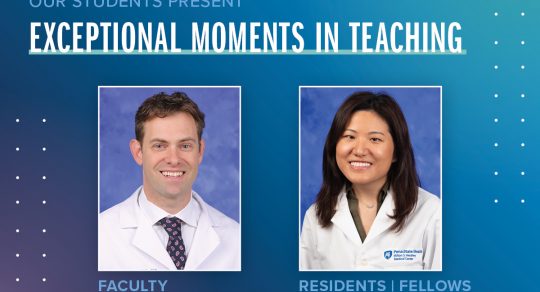 Pantanelli and Song recognized for Exceptional Moments in Teaching