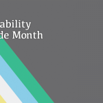 Plain background with bands of colors across the bottom left corner, the words, “July, Disability Pride Month” in the top left and the Penn State Health and Penn State College of Medicine logos at the top right.