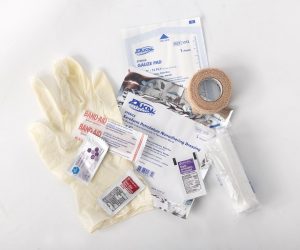 Photo shows a wound care kit