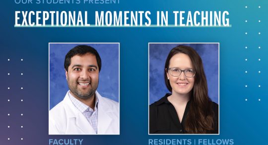 Adenwala and Richardson recognized for Exceptional Moments in Teaching