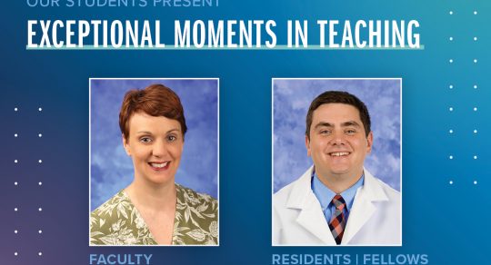 Browning and Bufalini recognized for Exceptional Moments in Teaching