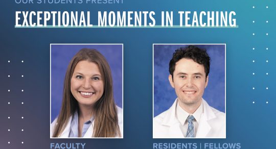 Beebe and Hallan recognized for Exceptional Moments in Teaching