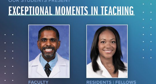 Paul and Griffith recognized for Exceptional Moments in Teaching