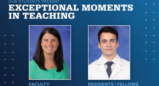 Pinto and Gilles recognized for Exceptional Moments in Teaching