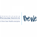 Pennsylvania Psychiatric Institute logo and BeWell logo with a vertical line between them