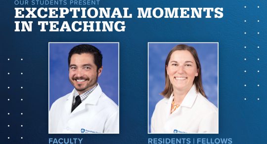 Kennedy and Kane recognized for Exceptional Moments in Teaching