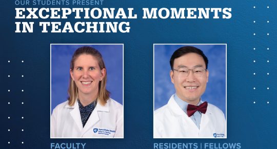 McNickle and Byun recognized for Exceptional Moments in Teaching