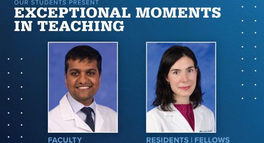 Pandey and Semar recognized for Exceptional Moments in Teaching