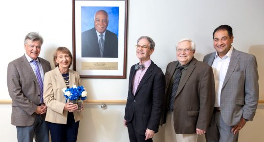 A lasting tribute: Portrait honors legacy of Dr. Rodrigue Mortel, pioneering leader and educator