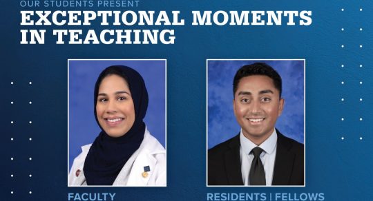 Hussaini and Ravi recognized for Exceptional Moments in Teaching