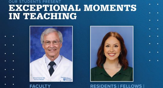 Katzman and Krebs recognized for Exceptional Moments in Teaching