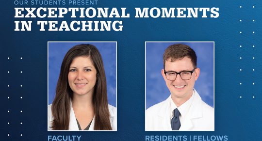 Kulaylat and Burmeister recognized for Exceptional Moments in Teaching