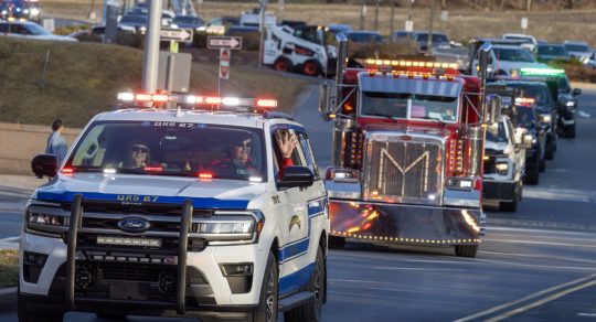 First responders light up the night for young patients at Penn State Health Golisano Children’s Hospital