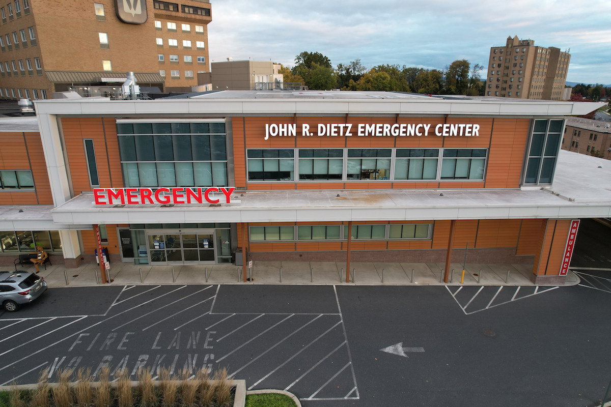 Part of a hospital building with an 