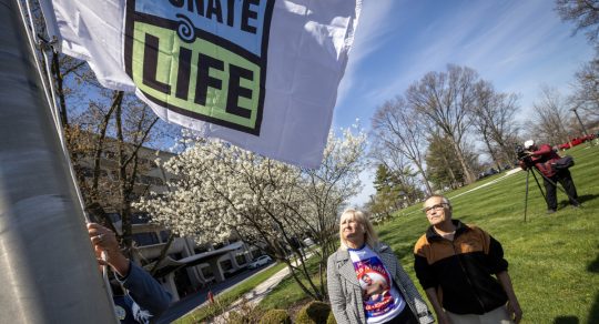 Flag-raising ceremonies honor lifesaving organ donation
